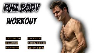 Roger Federer Full Body Tennis Workout Plan | Best Tennis Gym & on Court Training