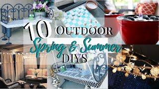 DIY DOLLAR TREE OUTDOOR PATIO DECOR | DIY SUMMER DECOR | DIY SPRING DECOR