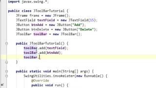 Java swing GUI tutorial #27: JToolBar