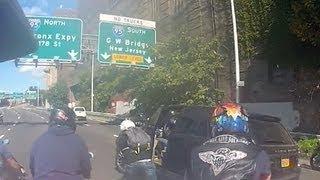 Watch: Biker gang chases, beats SUV driver in NYC