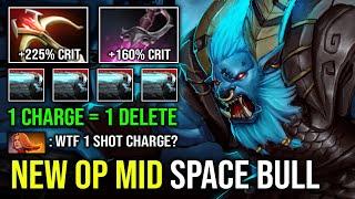 NEW OP 7.37C SPACE BULL MID 1 Charge = 1 Delete Crit Bash Ultrasonic Speed Spirit Breaker Dota 2