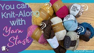 Knit With What You Have - substituting yarn for the knit-along