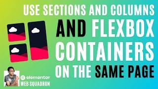 You can use Sections and Columns and Flexbox Containers on the same page - Elementor Wordpress