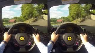 Realidade Virtual 3D VR  Pilotando uma Ferrari 458 Spider