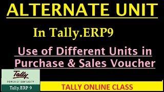 Use Alternate unit in Tally.ERP9 / Unit of measure/ S.No.166