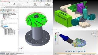 SolidCAM 2019 Tutorial  #16  | 5 Axis Multiblade Machining