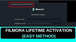 How to Activate Wondershare Filmora 9 (Lifetime License)