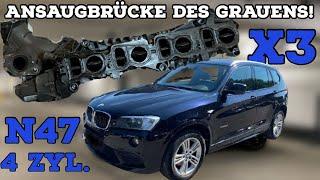 BMW X3 F25 2.0d N47 Ansaugbrücke reinigen und Drallklappen tauschen F10, F20, F30, 1er, 3er, 5er