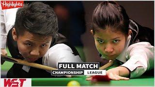 Yuelong Zhou vs Nutcharut Wongharuthai Full Match Highlights - Championship League Snooker 2024