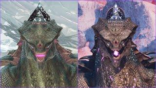 ARK ASA VS ASE EXTINCTION ALL DINOS COMPARISON - WITH EXCLUSIVE DINOS