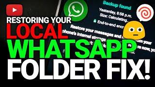 NEW WHATSAPP LOCAL BACKUP FIX! (2023) Restore your backup folder from PC on your Samsung Galaxy S23