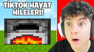 POPÜLER TİKTOK MİNECRAFT HAYAT HİLELERİNİ DENEDİM! (çok şaşırtıcıı)