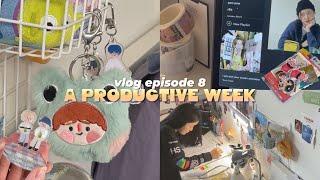 s2 productive vlog: studying for tests and opening a package from shweep! 