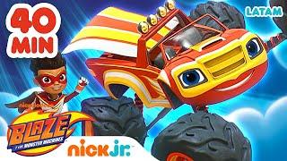 40 MINUTOS de las mejores misiones con Blaze y AJ | Blaze y los Monster Machines