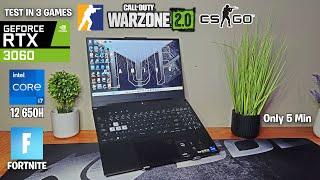 RTX 3060 Laptop + intel i7-12650H | Test in 3 Games in 2024 | Only 5 Min