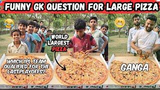 Funny GK Question Challenge For World's Largest Pizza  Some Answers Are Really Funny#gkchallenge