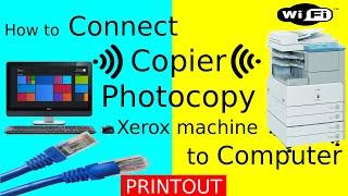  How to Connect/Install Photocopy Machine to Computer | iR3300 Canon Copier | Xerox Machine Printer