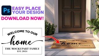 How to make Doormat mockup in Photoshop | Photoshop mockup tutorial