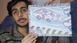 Color the picture of a car with colored pencils - CAREER GYAN