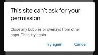 how to fix this site can't ask for your permission in chrome problem