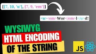 Encode string with HTML tags at given characters | JavaScript Interview Question - 59