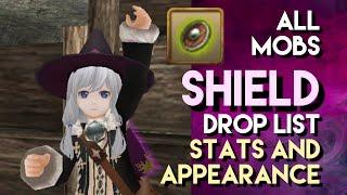 Toram Online: All Mobs Shield Drop List | Stats and Appearance | chae_