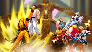 God Rugal with Health Regen! Golden God Rugal vs Everyone! Street Fighter Mugen