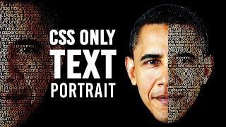 CSS Text Portrait Effects | Html CSS Tutorial