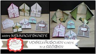 Vogelhaus Karte - Fun fold House Card - besondere Kartenform - Stampin'Up! ®- Anleitung - Haus Karte