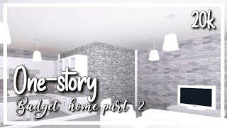 ROBLOX |Bloxburg: One-story budget home 20k | Interior Part 2 | (Mobile Speed Build)