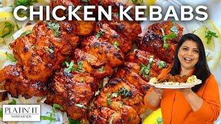 Easy HOMEMADE Chicken Tikka Kebabs | Tandoori Chicken Tikka Kebabs