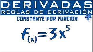 Derivada de una constante por una función | Reglas de derivación