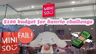 I failed the $100 Sanrio Budget at @miniso.official   Sanrio Hunt Series Ep 8 