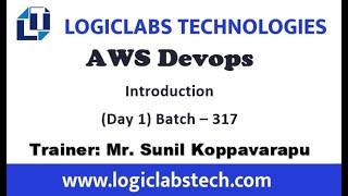AWS Devops (Day 1)  (Batch 317)