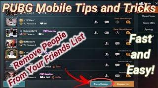 How to Unfriend Someone In PUBG Mobile | Delete Friends | Remove Friend | Season 14