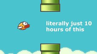 playing flappy bird for 10 hours straight to get world record