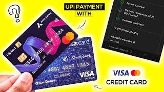 Now UPI Payment with Visa Credit Card & Master Credit Card - Live Proof