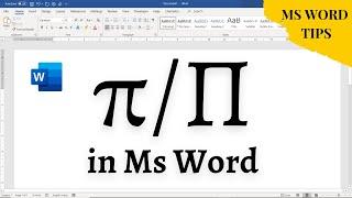 How to insert Pi symbol in Word (π or Π) [2021]