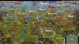 Civ 5 AI Only Timelapse: Chaos of Modern World