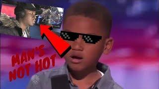 Kid Raps Big Shaq "Man's not hot" On Americas Got Talent!