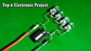 Top 6 Electronic Project Using 5mm RGB Led Z44N LDR Relay BC547 & More Eletronic Components