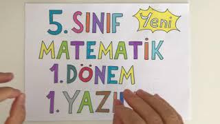 5. Sınıf Matematik 1. Dönem 1. Yazılı (Puanlı)