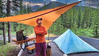 Rainy Ultralight Camping in the Mountains