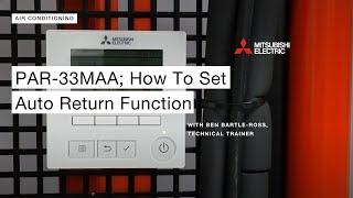 PAR 33MAA How to set Auto Return function