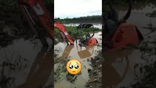 TENGGELAM DI TANJUNG HALOBAN | SEBELUM HANYUT MINI EXCAVATOR KUBOTA U50 DIEVAKUASI