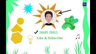 How to use the Shape and Custom Shape Tools in photoshop