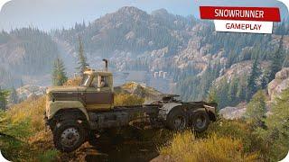 SnowRunner  Michigan #10 Black River - RESCUE Mission (Drowned Scout Truck) 2K gameplay