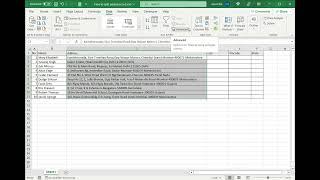 How to split addresses in Excel