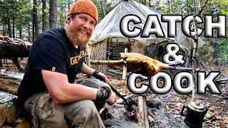 Catch And Cook Turkey Smoked And Roasted Over Fire Day 6 of 8 Maine W.L.C. /Catch And Cook Survival