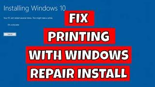 Fix No Printer Drivers Installed In Windows 10 With Windows Repair Install